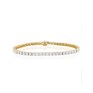 8ct Lab Diamond Tennis Bracelet Claw Set in 9K Yellow Gold