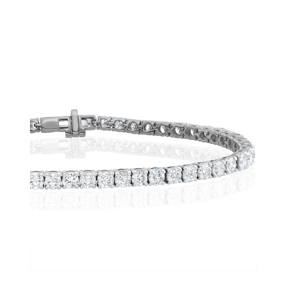 8ct Lab Diamond Tennis Bracelet Claw Set in 9K White Gold F/VS - Image 3