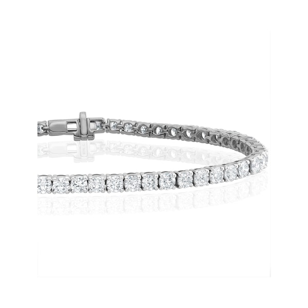 8ct Lab Diamond Tennis Bracelet Claw Set in 9K White Gold - Image 3