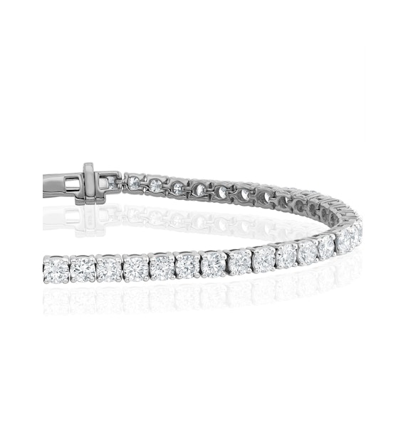 10ct Lab Diamond Tennis Bracelet Claw Set in 9K White Gold F/VS - Image 3