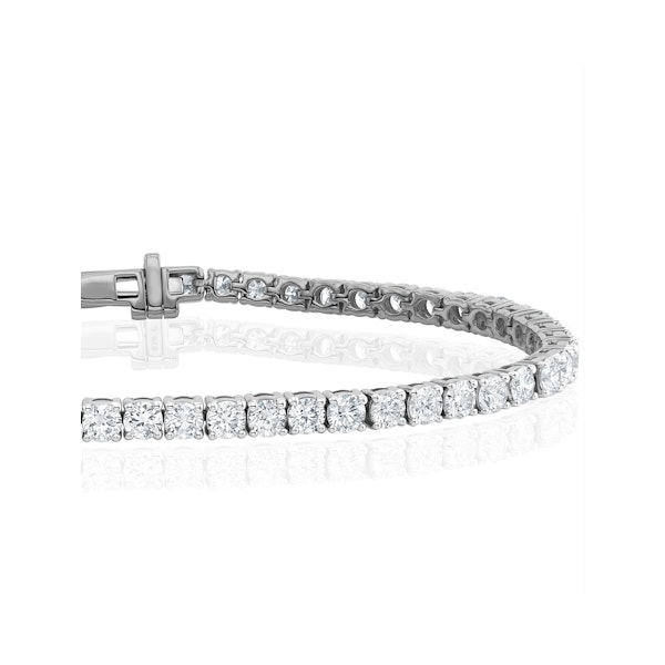10ct Lab Diamond Tennis Bracelet Claw Set in 9K White Gold - Image 3
