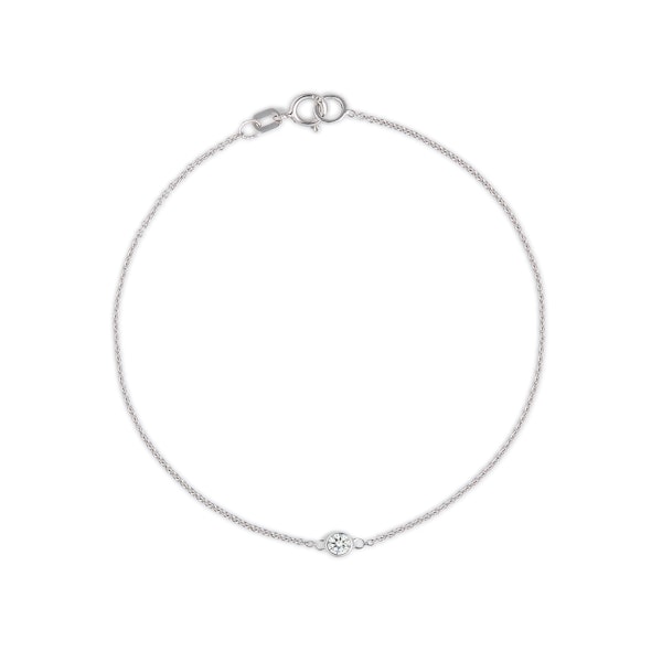 0.08ct Lab Diamond Bracelet set in 9K White Gold - Image 1