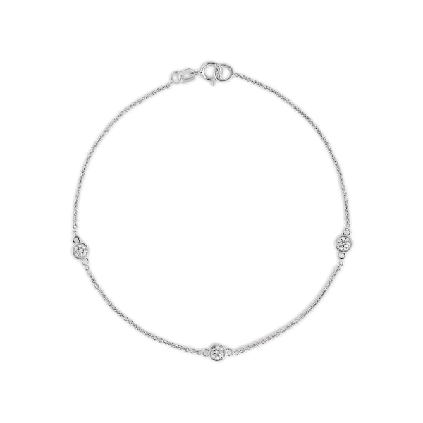 0.31ct Lab Diamond Bracelet set in 925 Sterling Silver - Image 1