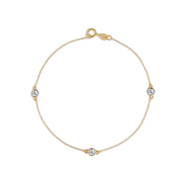 0.31ct Lab Diamond Bracelet set in 9K Yellow Gold - Image 1