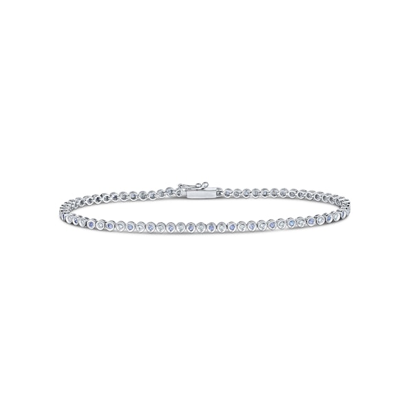 0.44ct Tanzanite and 0.35ct Lab Diamond Bracelet in 925 Sterling Silver - Image 3