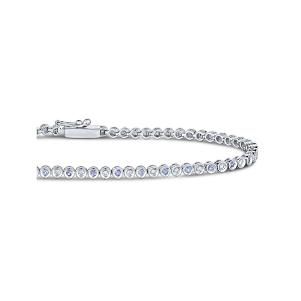 0.44ct Tanzanite and 0.35ct Lab Diamond Bracelet in 925 Sterling Silver - Image 4