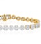 5ct Cluster Lab Diamond Tennis Bracelet H/Si Set in 18K Yellow Gold - image 3