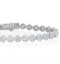 7ct Cluster Lab Diamond Tennis Bracelet H/Si Set in 18K White Gold - image 3