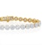 7ct Cluster Lab Diamond Tennis Bracelet H/Si Set in 18K Yellow Gold - image 3