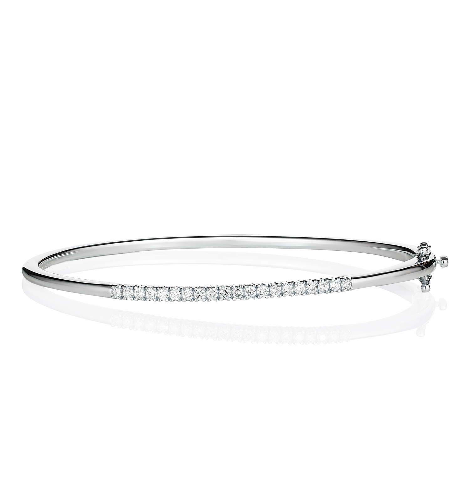 Silver hot sale diamond bangles