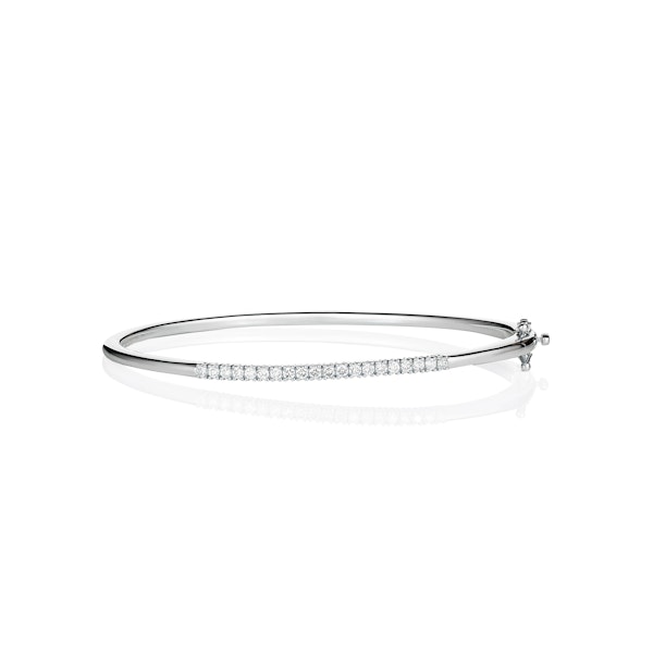 0.50ct Lab Diamond Eternity Bangle H/Si Quality Set in 925 Sterling Silver - Image 1