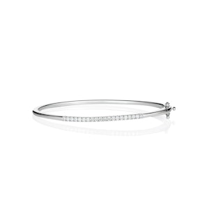 0.50ct Lab Diamond Eternity Bangle H/Si Quality Set in 925 Sterling Silver
