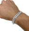 1.20CT Mens Lab Diamond Cuban Link Bracelet in Sterling Silver - image 2