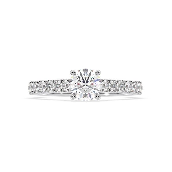 Natalia Lab Diamond Engagement Side Stone Ring Platinum 2.00CT F/VS1 - Image 3
