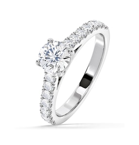 Natalia Lab Diamond Engagement Side Stone Ring Platinum 2.00CT F/VS1