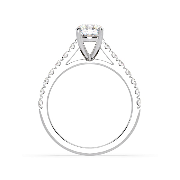 Natalia Lab Diamond Engagement Side Stone Ring Platinum 2.00CT F/VS1 - Image 4
