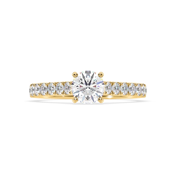 Natalia Lab Diamond Engagement Side Stone Ring 18K Gold 2.50CT F/VS1 - Image 3