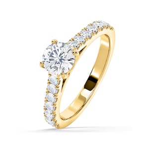 Natalia Lab Diamond Engagement Side Stone Ring 18K Gold 2.00CT F/VS1