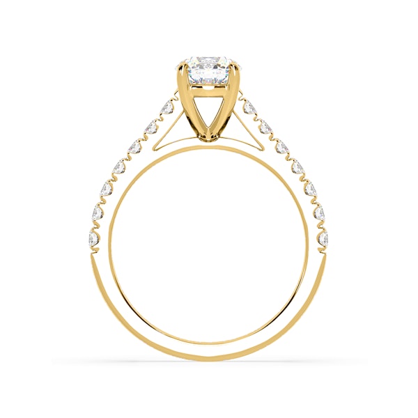 Natalia Lab Diamond Engagement Side Stone Ring 18K Gold 2.50CT F/VS1 - Image 4