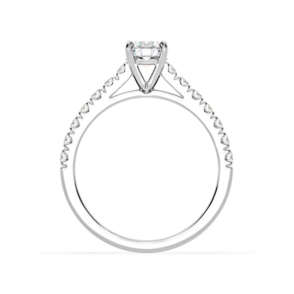 Natalia Lab Diamond Engagement Side Stone Ring Platinum 0.91CT F/VS1 - Image 4