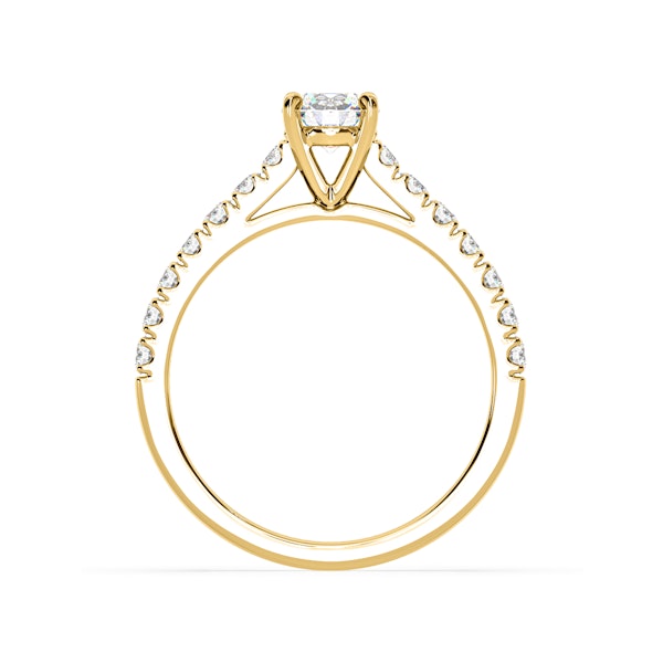 Natalia Lab Diamond Engagement Side Stone Ring 18K Gold 0.91CT F/VS1 - Image 4