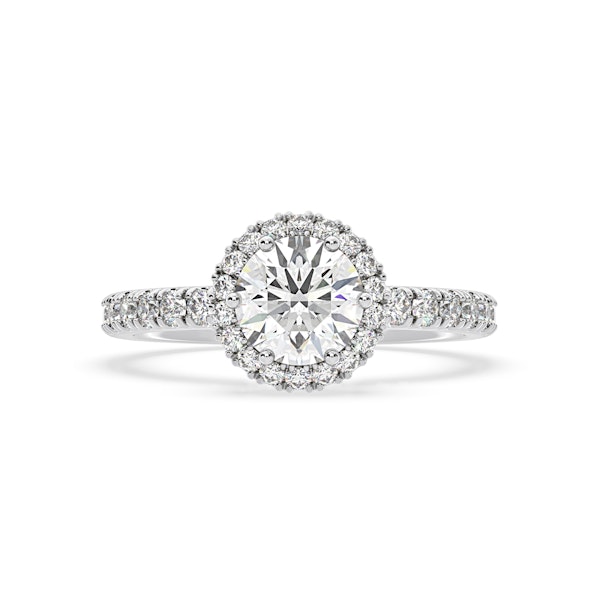 Alessandra GIA Diamond Engagement Ring 18KW Gold 1.70CT G/VS2 - Image 3