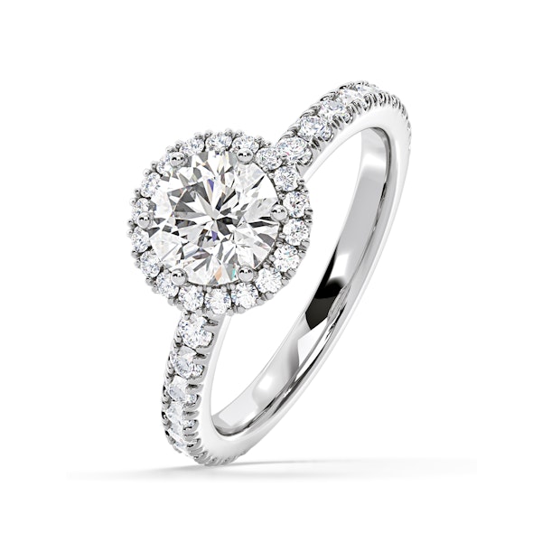 Alessandra Lab Diamond Engagement Ring Platinum 1.70CT F/VS1 - Image 1