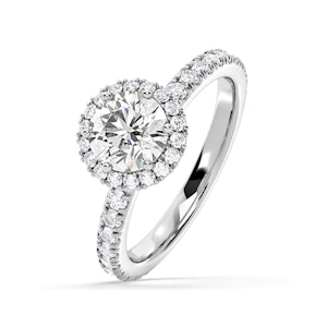 Alessandra GIA Diamond Engagement Ring 18KW Gold 1.70CT G/VS1