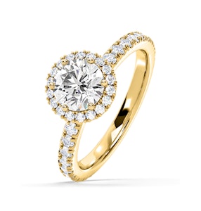 Alessandra Lab Diamond Engagement Ring 18K Gold 2.10CT F/VS1