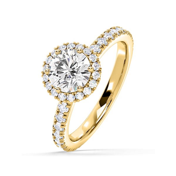 Alessandra Lab Diamond Engagement Ring 18K Gold 1.70CT F/VS1 - Image 1