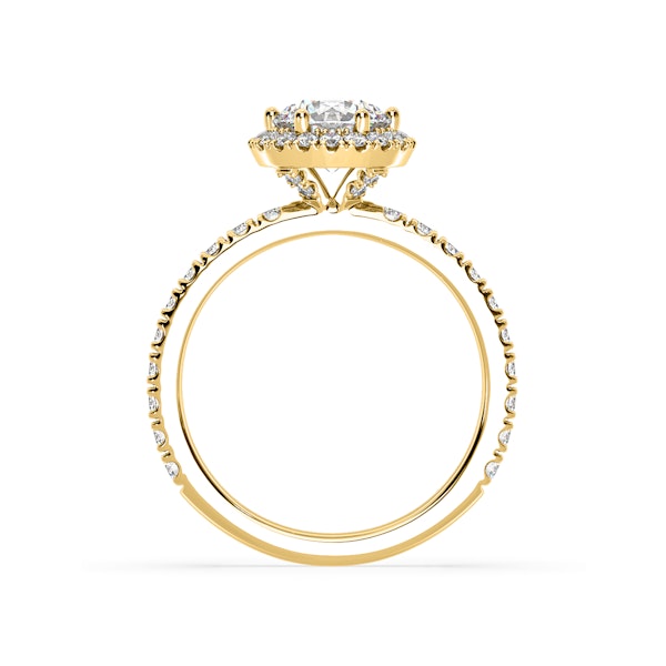 Alessandra Lab Diamond Engagement Ring 18K Gold 1.70CT F/VS1 - Image 4