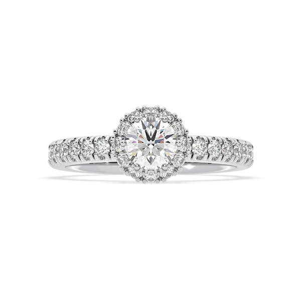 Alessandra Diamond Engagement Ring Platinum 1.10CT G/VS1 - Image 3
