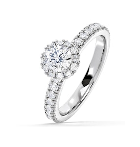 Alessandra Lab Diamond Engagement Ring 18KW Gold 1.10CT F/VS1