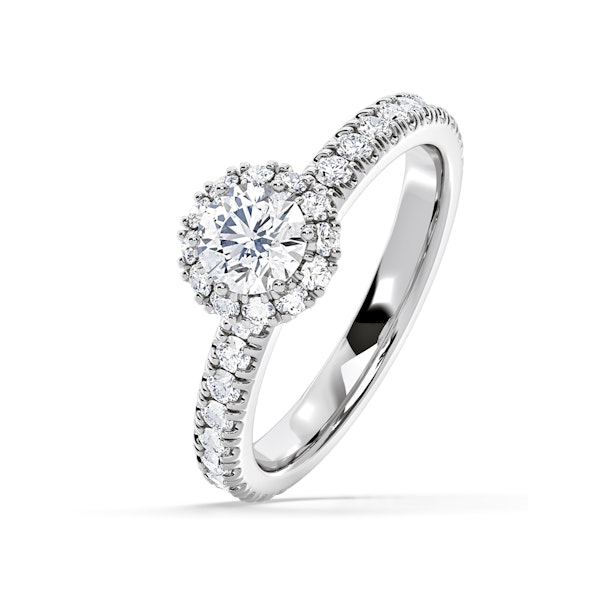 Alessandra Lab Diamond Engagement Ring Platinum 1.10CT F/VS1 - Image 1