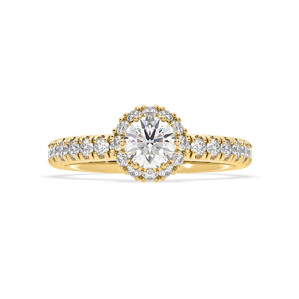 Alessandra Lab Diamond Engagement Ring 18K Gold 1.10CT F/VS1 - Image 3