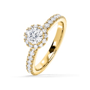 Alessandra Lab Diamond Engagement Ring 18K Gold 1.10CT G/SI1