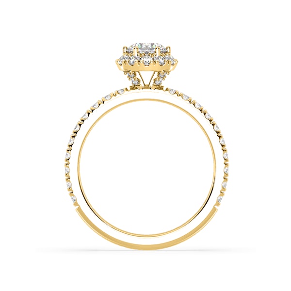 Alessandra Lab Diamond Engagement Ring 18K Gold 1.10CT F/VS1 - Image 4