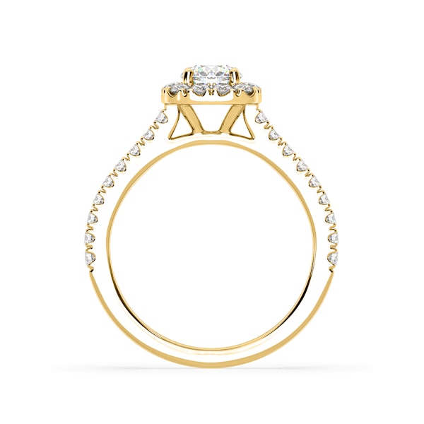 Elizabeth Diamond Halo Engagement Ring in 18K Gold 1.00ct G/VS2 - Image 4