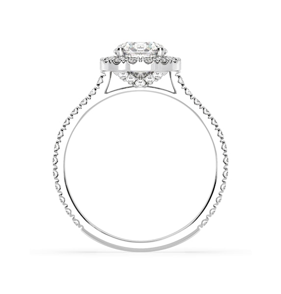 Reina GIA Diamond Halo Engagement Ring in 18K White Gold 1.80ct G/SI2 - Image 4