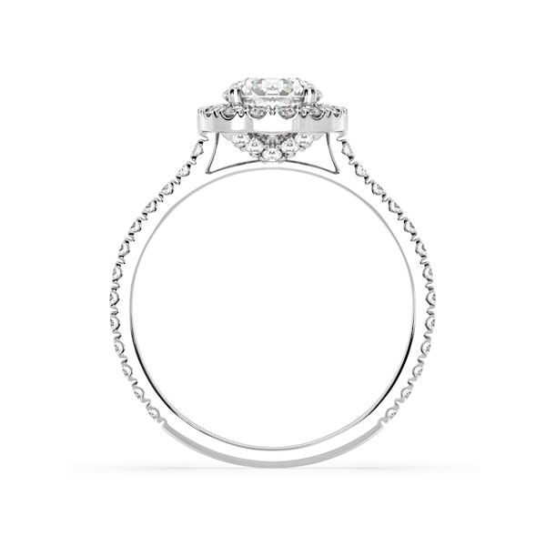 2.80ct Reina Lab Diamond Halo Engagement Ring in Platinum F/VS1 - Image 4