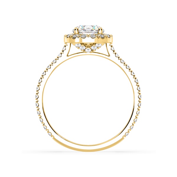 2.80ct Reina Lab Diamond Halo Engagement Ring in 18K Gold F/VS1 - Image 4