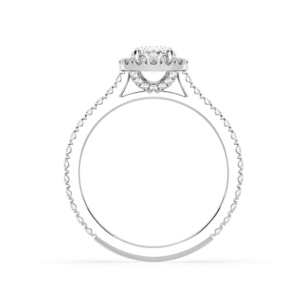 Reina Lab Diamond Halo Engagement Ring in 18K White Gold 1.10ct F/VS1 - Image 4