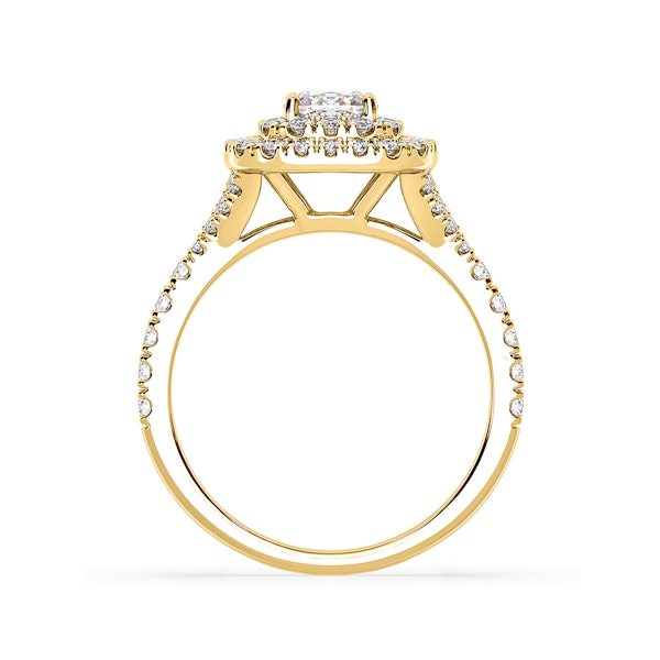 Anastasia GIA Diamond Halo Engagement Ring in 18K Gold 1.45ct G/SI1 - Image 4