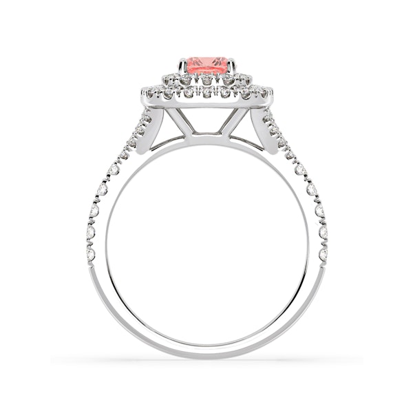 Anastasia Pink Lab Diamond 1.30ct Halo Ring in 18K White Gold - Elara Collection - Image 5