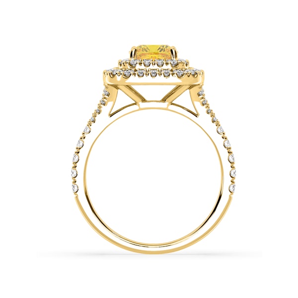 Anastasia Yellow Lab Diamond 1.65ct Halo Ring in 18K Yellow Gold - Elara Collection - Image 5