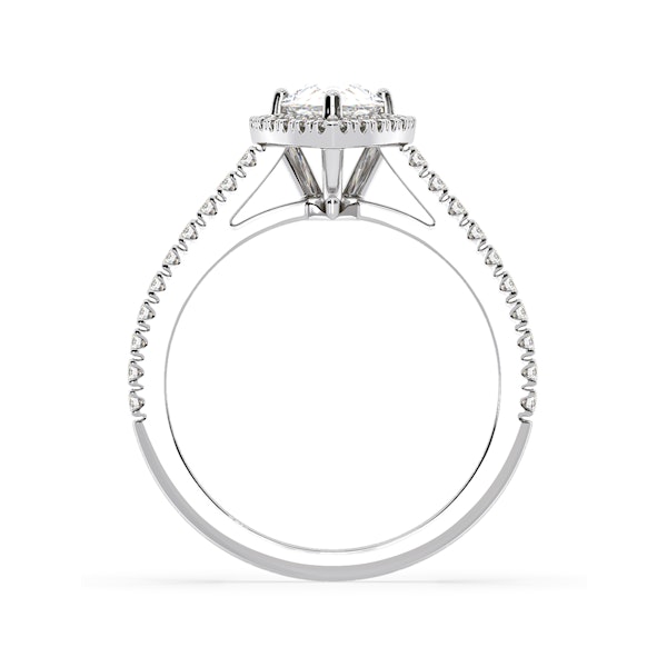 Diana GIA Diamond Pear Halo Engagement Ring Platinum 1.60ct G/SI2 - Image 4