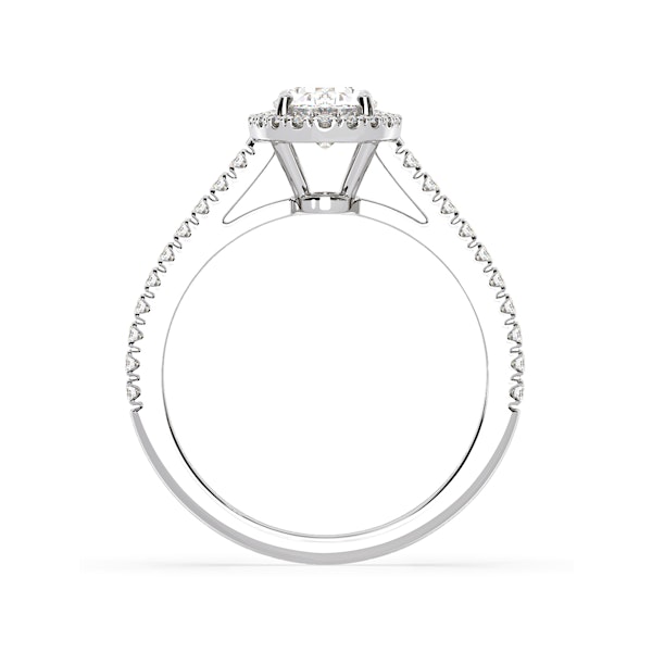 Georgina GIA Oval Diamond Halo Engagement Ring 18KW Gold 1.55ct G/VS1 - Image 4