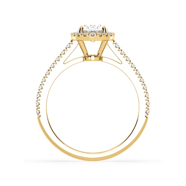 Georgina GIA Oval Diamond Halo Engagement Ring 18K Gold 1.55ct G/VS1 - Image 4