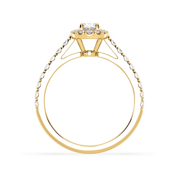Georgina Lab Oval Diamond Halo Engagement Ring 18K Gold 1.00ct F/VS1 - Image 4