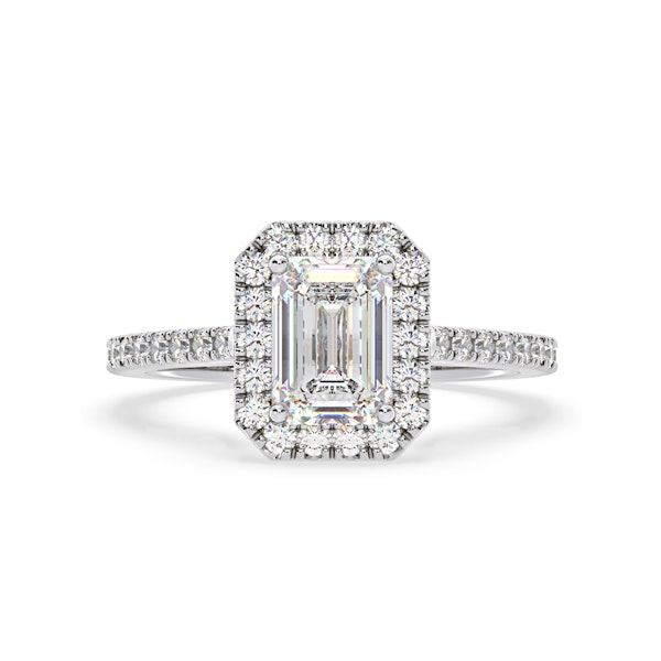 Annabelle Lab Diamond Halo Engagement Ring in Platinum 2.75ct F/VS1 - Image 3